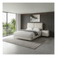 Modern Cushion Headboard Bed Frame | High Metal Legs Grandeur Furnishings