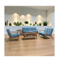 Elegant Wooden Sofa Set with Soft Velvet Upholstery Grandeur Furnishings