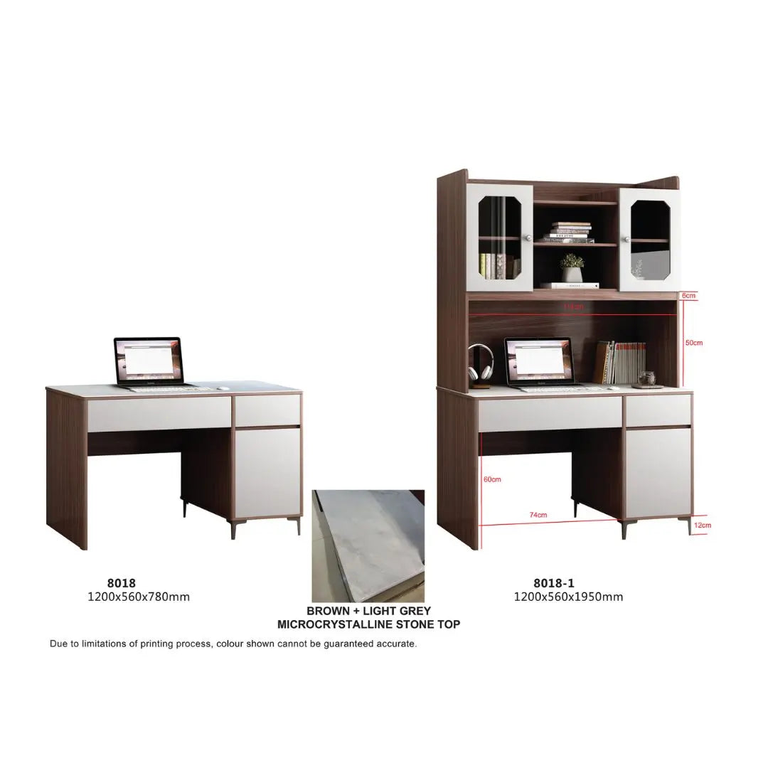 Modern Study Table with Microcrystalline Stone Top - Available in Multiple Sizes Grandeur Furnishings