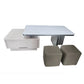 Multifunctional Extendable Coffee Table with Storage and Glossy Finish Grandeur Furnishings
