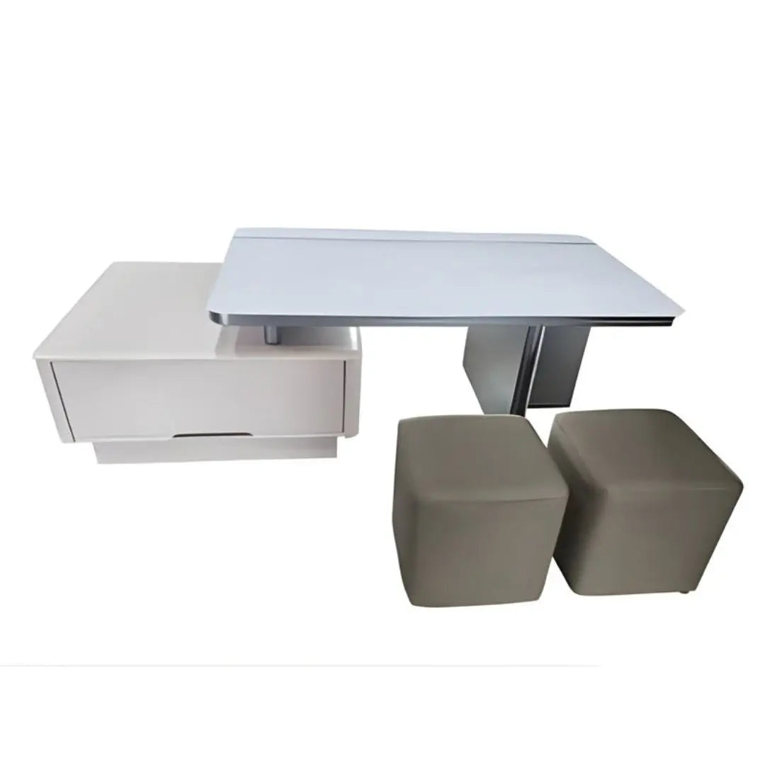 Multifunctional Extendable Coffee Table with Storage and Glossy Finish Grandeur Furnishings