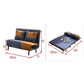 Two-Tone Fabric Sofa Bed with Pillows Grandeur Furnishings