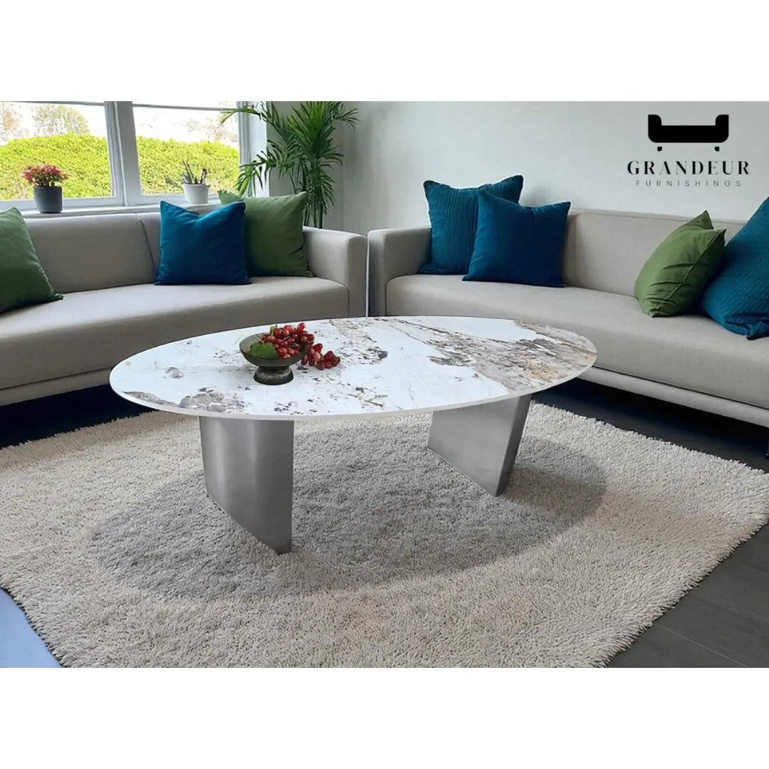 Elegant Sintered Stone Coffee Table Grandeur Furnishings