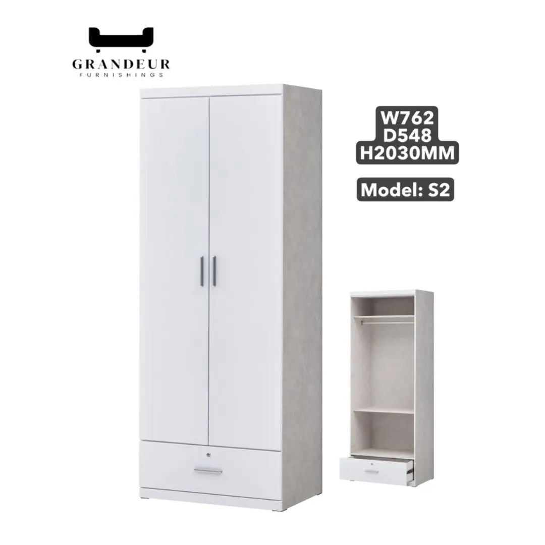 Modern White Wardrobe Collection Grandeur Furnishings