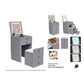 Space Saving Dressing Table Set with Soft-Close Mirror Top & Storage Stool Grandeur Furnishings