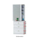 White Dressing Table with Vanity Mirror and Make Up Storage Drawers Grandeur Furnishings