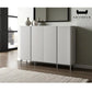 Modern Microcrystalline Glass Shoe Cabinet - Multiple Sizes in Light Grey Grandeur Furnishings