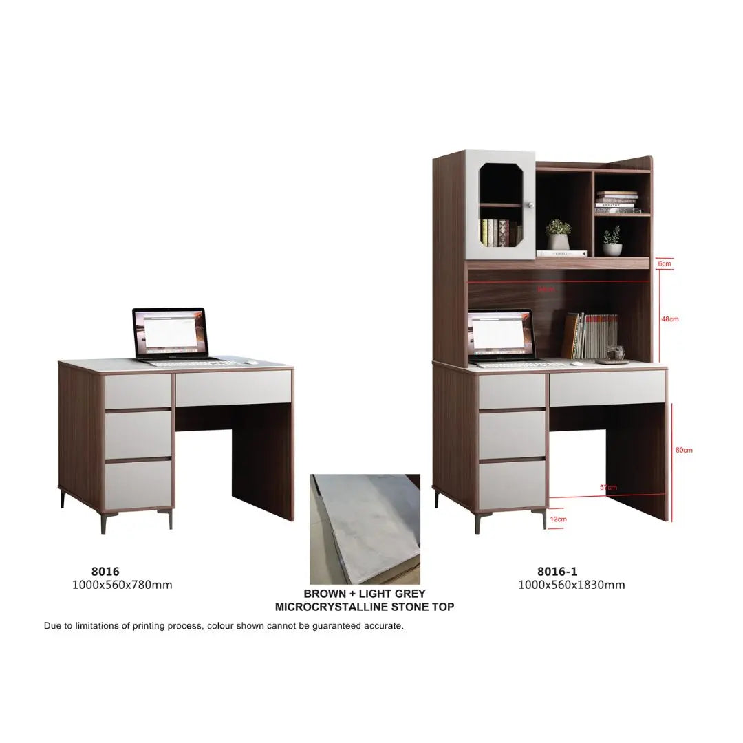 Modern Study Table with Microcrystalline Stone Top - Available in Multiple Sizes Grandeur Furnishings