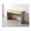 Maple-look writing desk with contrasting white drawer front