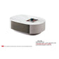 Gloss White Granite Stone Coffee Table with 2 Soft-Closing Drawers Grandeur Furnishings