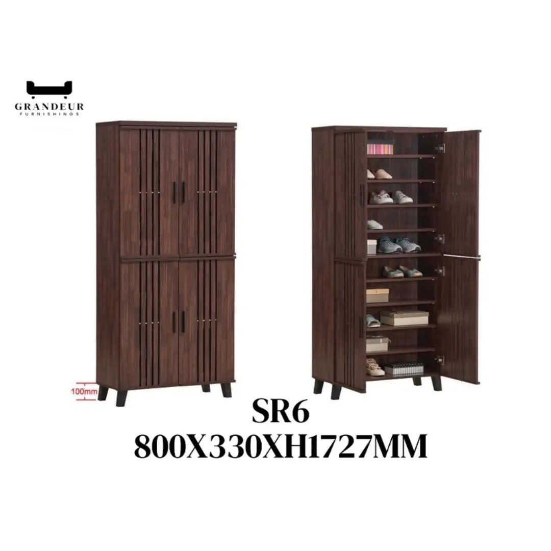Modern Wooden Shoe Cabinet – Stylish and Spacious Storage Shoe Rack (6 Sizes) Grandeur Furnishings