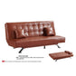 Stylish and Versatile Sofa Bed in Brown and Black Leather Grandeur Furnishings