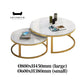 Dual-Layered Sintered Stone Coffee Table - White & Black Gloss Finish Grandeur Furnishings