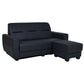 Sleek 3-Seater Sofa with Ottoman Foot Stool Grandeur Furnishings