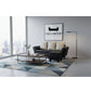 3 Seater Leather Sofa with Ottoman Foot Stool Grandeur Furnishings