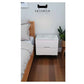Luxury Gloss Sintered Stone Top Bedside Table Grandeur Furnishings