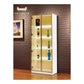 Modern LED Glass Display Cabinet with 5 Shelves Grandeur Furnishings