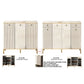 Elegant Shoe Cabinet with Gold-Plated Chrome Legs & Gloss White Sintered Stone Top Grandeur Furnishings