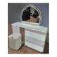 Vanity Table with LED Mirror and White Finish Dressing table Set Grandeur Furnishings