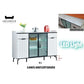 Side Cabinet with LED Lighting & Sintered Stone Top – Available in Three Sizes Grandeur Furnishings