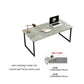 Matt Sintered Stone Top Study Table with Matt Black Metal Legs – Available in White & Grey Grandeur Furnishings