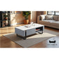 Contemporary Sintered Stone Coffee Table with Storage Grandeur Furnishings