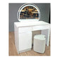 Vanity Table with LED Mirror – Sleek White Finish Dressing Table Grandeur Furnishings