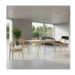 Nordic Wooden Extendable Dining Table With Solid Wood Legs 1+4 Chairs Grandeur Furnishings