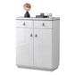 Glossy Shoe Cabinet with Glass Top Grandeur Furnishings