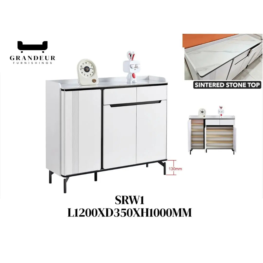 Modern Shoe Cabinet with Storage Grandeur Furnishings