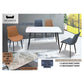 Elegant 1+4 Dining Table Set with Sintered Stone Top – Choice of White or Grey Stone Top with 4 Chairs Grandeur Furnishings