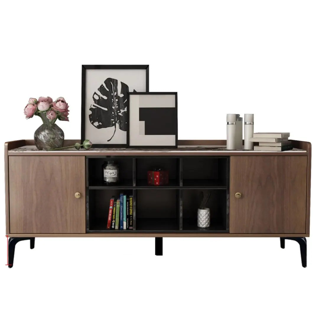 Sleek Modern TV Console (2 Options) – 1600mm, Stylish Storage with Walnut or Grey Finish Grandeur Furnishings