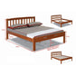 Sturdy Wooden Bed with Strong Central Support Beam Grandeur Furnishings