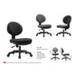 Compact Black/Grey SG-205 Office Chair Grandeur Furnishings