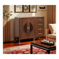 Elegant Wooden Sideboard Side Cabinet with Brass Accents Grandeur Furnishings