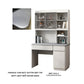 Study Table with Glitter Grey Top & Light Grey Base - Functional & Stylish Grandeur Furnishings