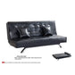 Stylish and Versatile Sofa Bed in Brown and Black Leather Grandeur Furnishings
