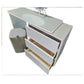 Vanity Table with LED Mirror and Sleek White Finish Dressing Table Set Grandeur Furnishings