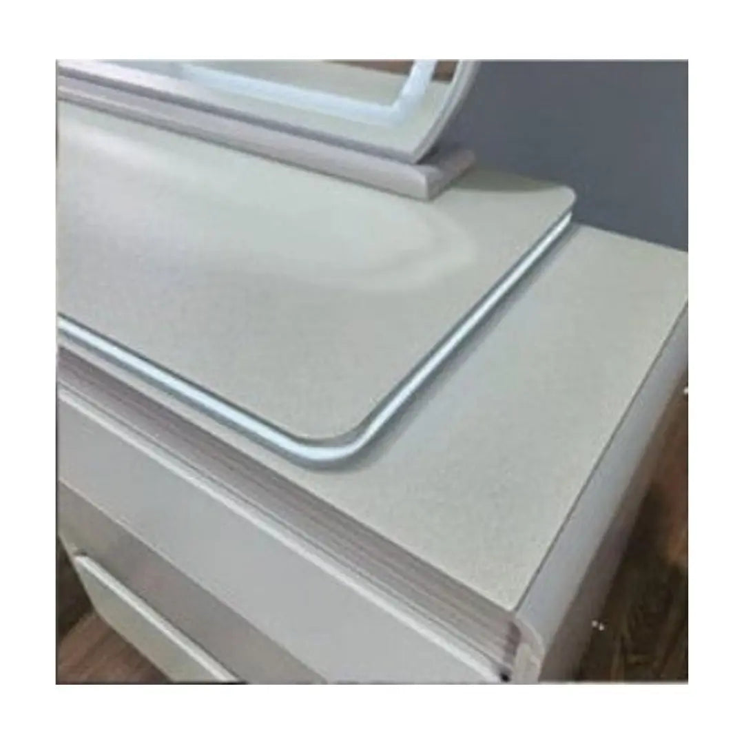 Vanity Table with LED Mirror and White Finish Dressing table Set Grandeur Furnishings