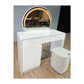 Vanity Table with LED Mirror – Sleek White Finish Dressing Table Grandeur Furnishings