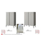 Modern Microcrystalline Glass Shoe Cabinet - Multiple Sizes in Light Grey Grandeur Furnishings