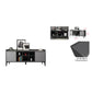 Sleek Modern TV Console (2 Options) – 1600mm, Stylish Storage with Walnut or Grey Finish Grandeur Furnishings