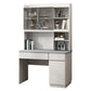 Study Table with Glitter Grey Top & Light Grey Base - Functional & Stylish Grandeur Furnishings
