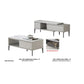 TV Console & Coffee Table Set – Gloss White or Gloss Grey Finish with Sintered Stone Top Grandeur Furnishings