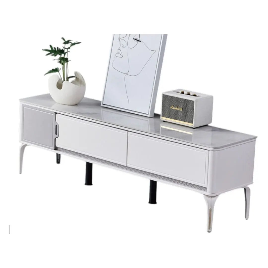 Sintered Stone Top TV Console & Coffee Table Set Grandeur Furnishings