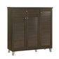 Stylish Louvered Shoe Cabinet – Elegant and Practical Storage (Three Sizes) Grandeur Furnishings