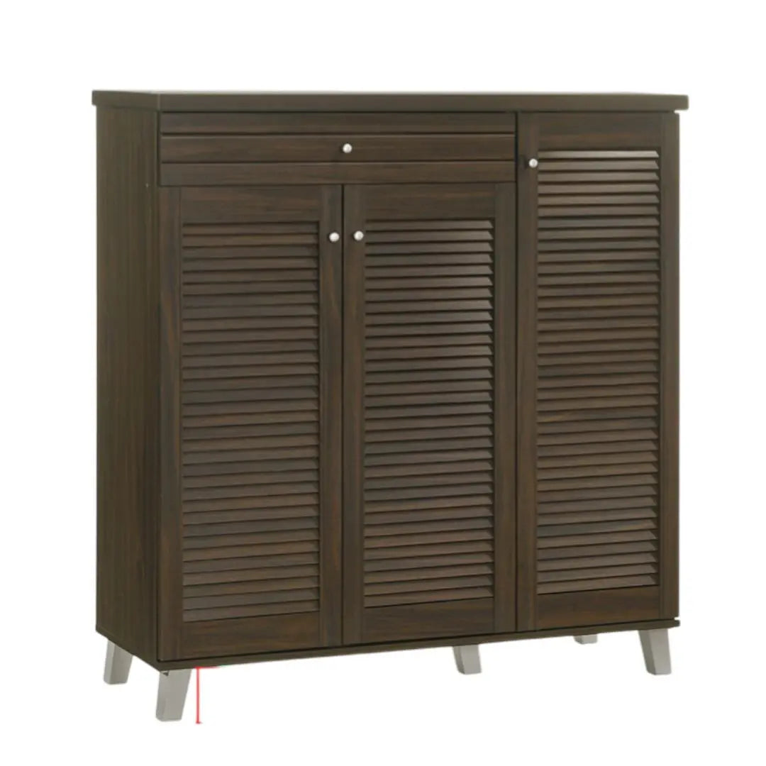 Stylish Louvered Shoe Cabinet – Elegant and Practical Storage (Three Sizes) Grandeur Furnishings
