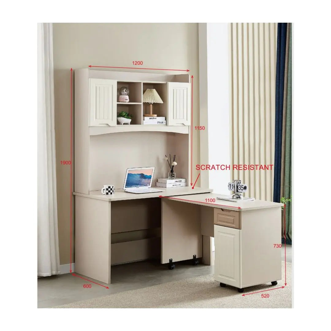 Study Table with Scratch-Resistant Finish Laptop Desk Available in 3 Sizes Grandeur Furnishings