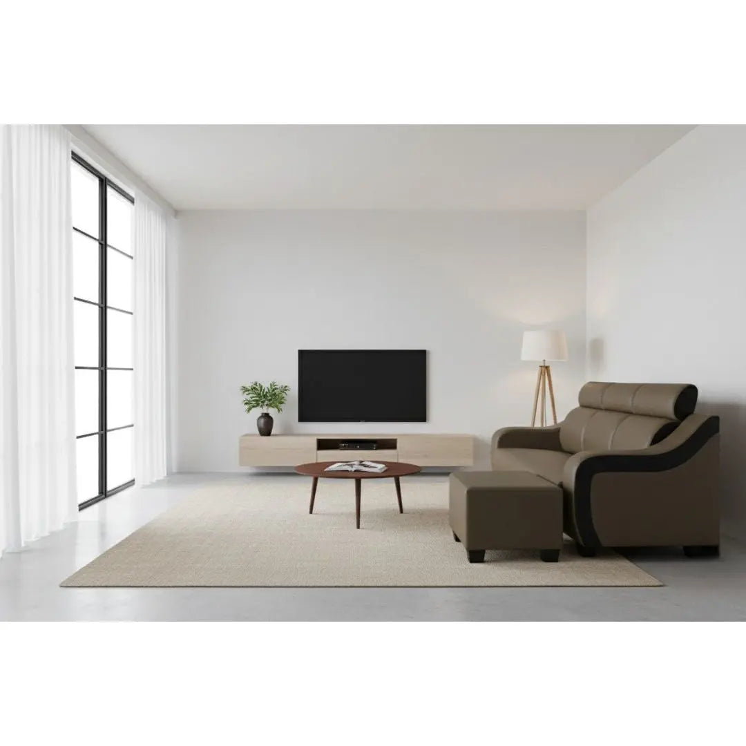 Luxury 3-Seater Sofa with Ottoman Foot Stool Grandeur Furnishings