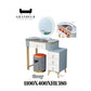 Dressing Table with Mirror and Storage (Green, Grey, and White Options) Grandeur Furnishings